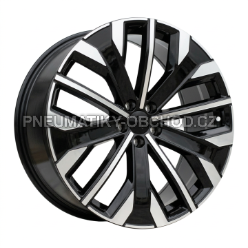 Alu kola Racing Line H3460F, 21x8.5 5x108 ET49.5, černá + leštění (zátěžová)