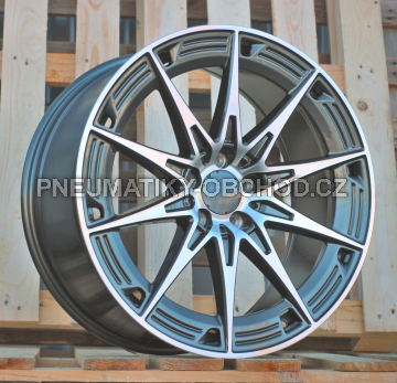 Alu kola Racing Line H3500F, 19x8.5 5x112 ET36, šedivá + leštění