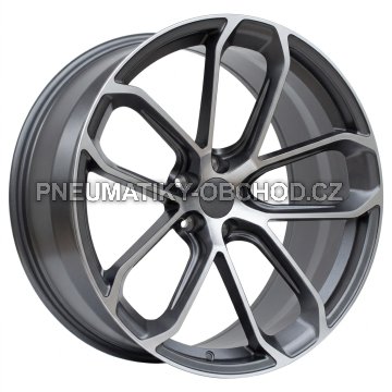 Alu kola Racing Line H5084, 20x10 5x130 ET45, šedivá matná + leštění (zátěžová)