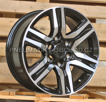 Alu kola Racing Line H718F, 17x7.5 6x139.7 ET25, černá + leštění (zátěžová)