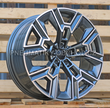 Alu kola Racing Line HF5220, 20x8.5 5x112 ET25, šedivá + leštění (zátěžová)