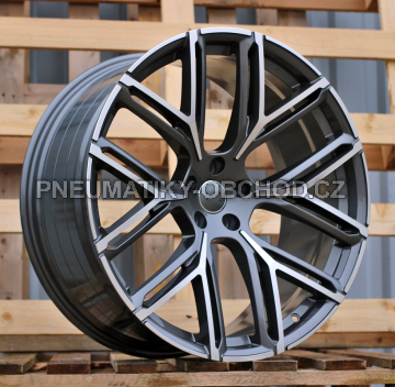 Alu kola Racing Line HF736, 22x10 5x112 ET18, šedivá + leštění (zátěžová)