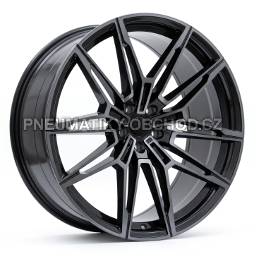 Alu kola Racing Line I0294, 21x9.5 5x112 ET37, černá + tmavé leštění (zátěžová)