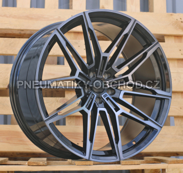 Alu kola Racing Line I0294, 22x10.5 5x112 ET35, černá + tmavé leštění (zátěžová)