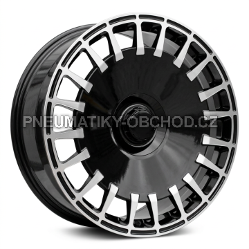 Alu kola Racing Line I0343, 19x9.5 5x112 ET43.5, černá + leštění