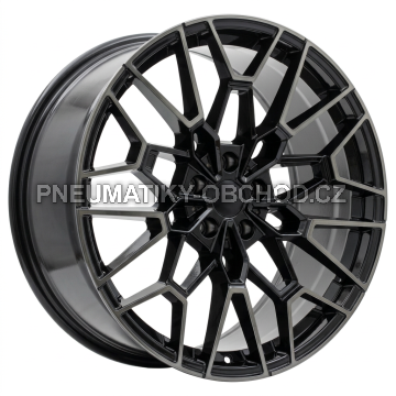 Alu kola Racing Line I0384, 19x8.5 5x120 ET33, černá + tmavé leštění