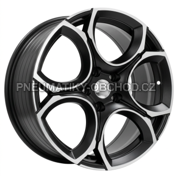 Alu kola Racing Line I5162, 17x7.5 5x112 ET45, černá matná + leštění