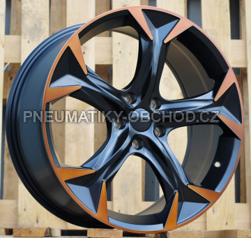Alu kola Racing Line I5163, 18x8 5x112 ET45, černá matná + měděná barva leštění