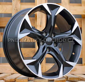 Alu kola Racing Line I5163, 20x8.5 5x112 ET40, černá matná + leštění