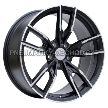 Alu kola Racing Line I5478, 18x8 5x112 ET27, černá matná + leštění