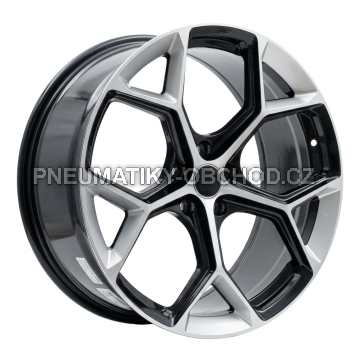 Alu kola Racing Line I5598, 22x9.5 5x112 ET28, stříbrná + černá lesklá (zátěžová)