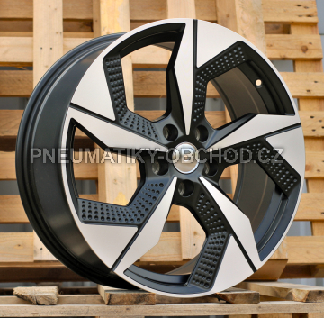 Alu kola Racing Line I5637, 18x7.5 5x114.3 ET50, černá matná + leštění