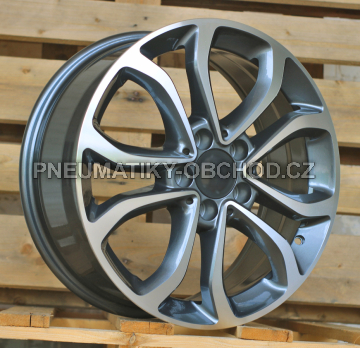Alu kola Racing Line I7044, 17x7 5x112 ET48.5, šedivá + leštění