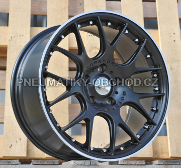 Alu kola Racing Line IN0278, 18x8 5x120 ET34, černá matná + leštěný límec