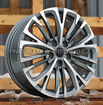 Alu kola Racing Line IN3515F, 17x7 5x114.3 ET50, šedivá + leštění