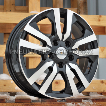 Alu kola Racing Line IN3516F, 17x6 5x114.3 ET50, černá + leštění