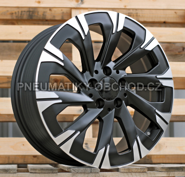 Alu kola Racing Line IN3519F, 18x7.5 5x112 ET52, černá matná + leštění