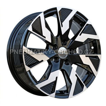 Alu kola Racing Line IN3521F, 17x7 5x120 ET55, černá + leštění (zátěžová)
