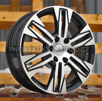 Alu kola Racing Line IN3606F, 17x6.5 6x120 ET50, černá + leštění (zátěžová)