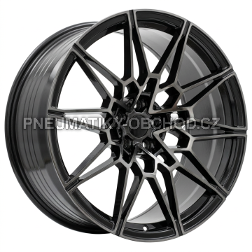 Alu kola Racing Line IN3650F, 21x10.5 5x112 ET20, černá + tmavé leštění (zátěžová)