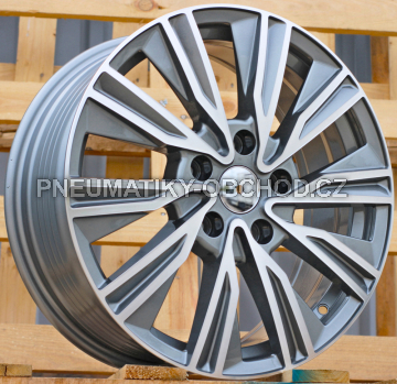 Alu kola Racing Line IN3651F, 17x7 5x120 ET55, šedivá + leštění