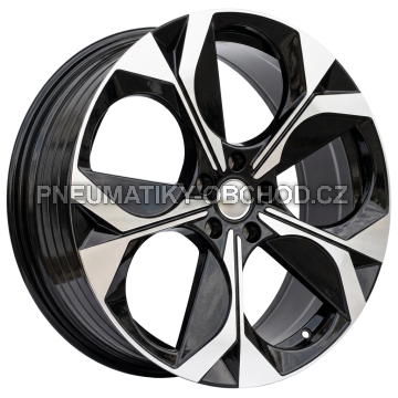 Alu kola Racing Line IN3653F, 20x8 5x112 ET41, černá + leštění