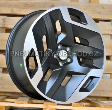Alu kola Racing Line JT252, 23x9.5 5x120 ET42.5, černá matná + leštění
