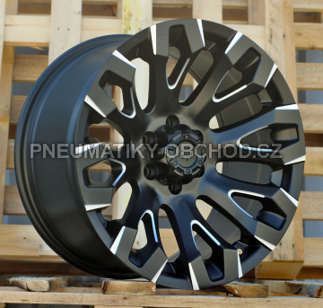 Alu kola Racing Line JT255, 17x9 5x127 ET-10, černá + leštění (zátěžová)