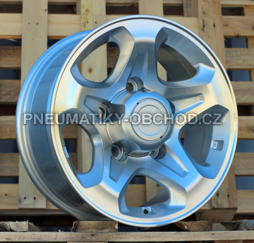 Alu kola Racing Line JT296, 16x7 5x150 ET, stříbrná + leštění