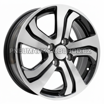 Alu kola Racing Line L1236, 15x6 4x100 ET53, černá + leštění