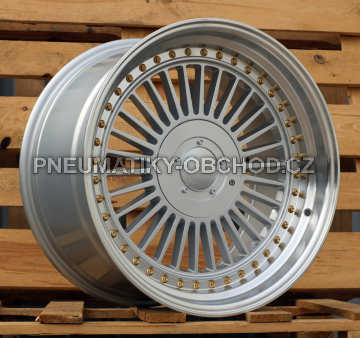 Alu kola Racing Line L2413, 19x9 10x112 ET20, stříbrná + leštěný límec (zátěžová)