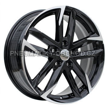 Alu kola Racing Line SF501, 18x7 5x114.3 ET50, černá + leštění