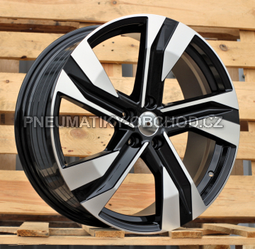 Alu kola Racing Line SF502, 20x8 5x108 ET50.5, černá + leštění (zátěžová)