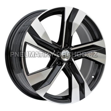 Alu kola Racing Line SF502, 20x8 5x108 ET50.5, černá + leštění (zátěžová)