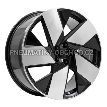 Alu kola Racing Line SR402, 20x8 5x108 ET50.5, černá + leštění (zátěžová)