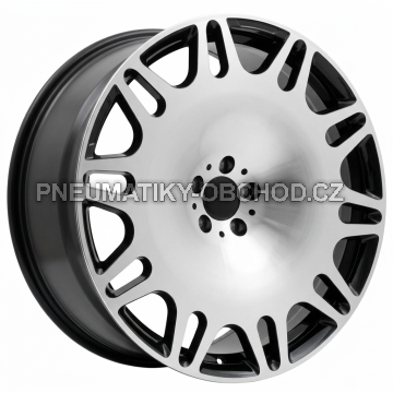 Alu kola Racing Line XE629, 22x9 5x112 ET32, černá + leštění (zátěžová)