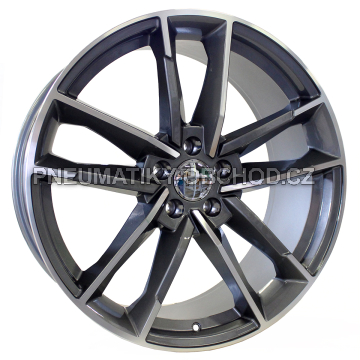 Alu kola Racing Line XFE81, 19x8.5 5x112 ET27, šedivá + leštění