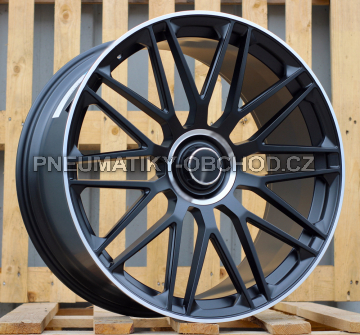 Alu kola Racing Line XFRGW5570, 22x11 5x112 ET47, černá matná + leštěný límec (zátěžová)