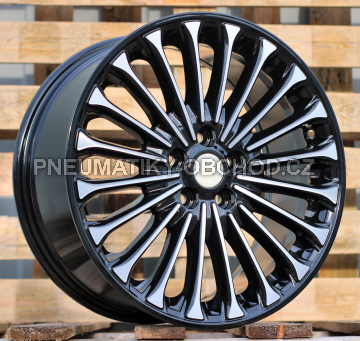 Alu kola Racing Line Y0056, 17x7 5x108 ET50, černá + leštění