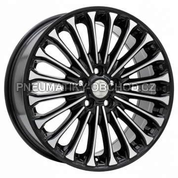 Alu kola Racing Line Y0056, 17x7 5x108 ET50, černá + leštění