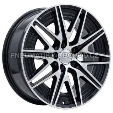 Alu kola Racing Line Y0102, 19x8.5 5x112 ET52, černá + leštění (zátěžová)