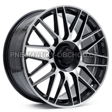Alu kola Racing Line Y0207, 20x8.5 5x112 ET40, černá + leštění (zátěžová)