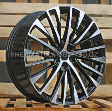 Alu kola Racing Line Y1118, 20x8 5x114.3 ET30, černá + leštění (zátěžová)