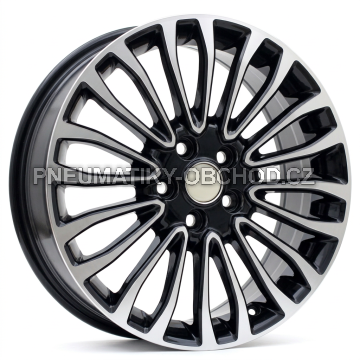 Alu kola Racing Line Y1158, 17x7 5x108 ET50, černá + leštění