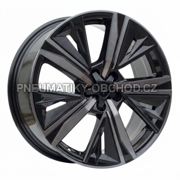 Alu kola Racing Line Y1187, 17x7 5x108 ET44, černá + tmavé leštění