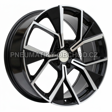 Alu kola Racing Line Y1196, 20x8.5 5x112 ET38, černá + leštění (zátěžová)