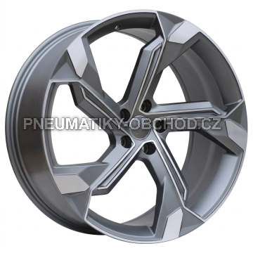 Alu kola Racing Line Y1201, 18x8 5x112 ET40, šedivá + leštění