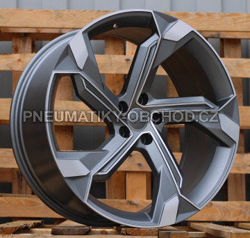 Alu kola Racing Line Y1201, 19x8.5 5x112 ET40, šedivá + leštění