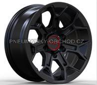 Alu kola Racing Line Y1203, 17x8 6x139.7 ET5, černá matná (zátěžová)