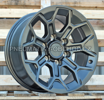 Alu kola Racing Line Y1203, 17x8 6x139.7 ET5, šedivá matná + leštění (zátěžová)